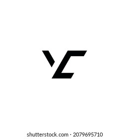 letter y and C triangle simple symbol logo vector