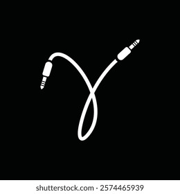 Letter Y Cable Jack Logo Design Vector Icon Graphic Symbol Illustration