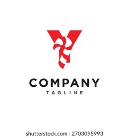 Letter Y Candy Cane Logo Symbol Vektor
