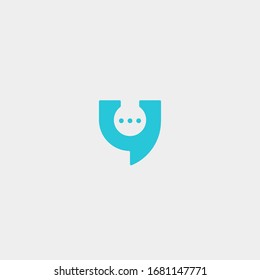 Letter Y Chat Logo Design Template Vektorillustration
