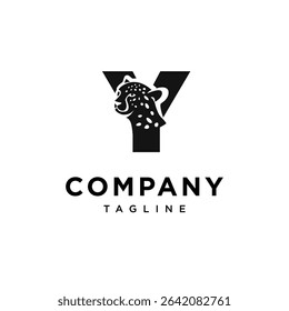 Letter Y Cheetah Logo Icon Vector