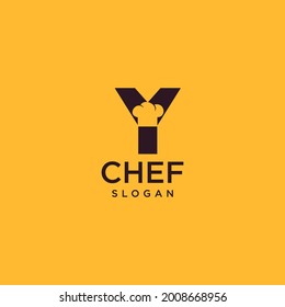 Letter Y Chef Logo , Initial Restaurant Cook Vector Design