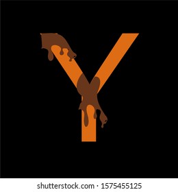 Letter Y chocolate logo design template
