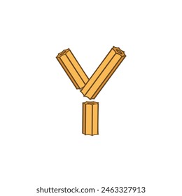 Letter Y Churros logo icon vector template.eps