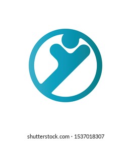 a letter y with circle icon logo vector