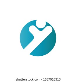 a letter y with circle icon logo vector