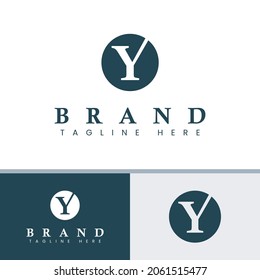 Letter Y In Circle Logo, suitable for any business with Y Initial.