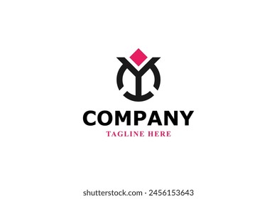 letter y and circle modern logo