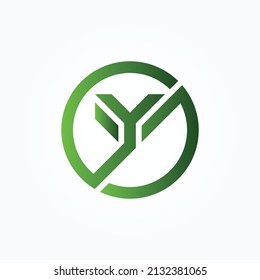 Letter Y Circle vector design illustration
