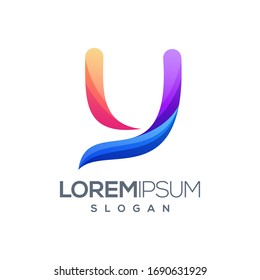 letter Y colorful logo design