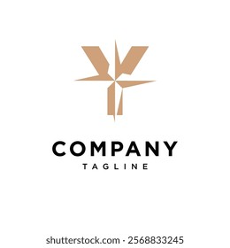 Letter Y Compass Logo Icon Vector