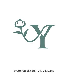 Letter Y cotton logo icon vector template.eps
