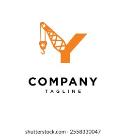 Letter Y Crane Logo Icon Vector