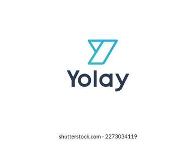 Letter y creative line art technological modern logo