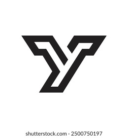 Letter Y creative line art modern logo design idea