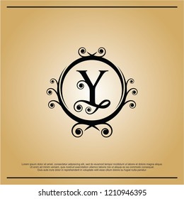 letter y , Crest logo, Hotel logo, luxury letter monogram vector logo design, Fashion brand identity, Vector logo template, icon and emblem