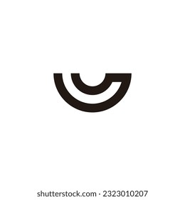 Letter y curve geometric symbol simple logo vector