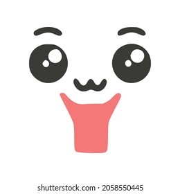 Letter Y cute kawaii character, funny emoticon vector clip art.