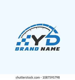 Letter Y D logo icon design template elements