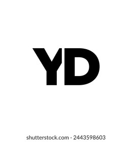 Plantilla de diseño de logotipo de letra Y y D, YD. Logotipo mínimo basado en el monograma inicial.
