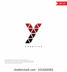 Letter Y data logo design template. Colorful creative sign. Universal vector icon. Modern logotype symbol