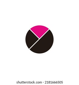 Letter y diamond, circle geometric symbol simple logo vector