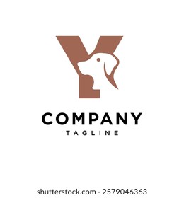 Letter Y Dog Logo Icon Vector