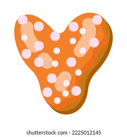 Letter y in donut font vector illustration. Design of alphabet letter from chocolate donut or cookie with icing. Food, dessert, typography concept for bakery or cafe