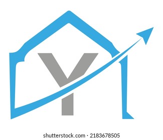 Letter Y door shape logo icon vector template 