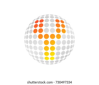 Letter Y Dot 3D Sphere Icon Logo Design Element