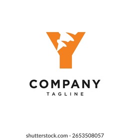 Vector de icono de logotipo de taladro de letra Y