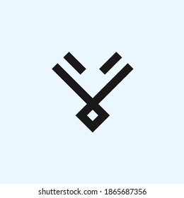 letter y with eagle logo design vector silhouette illustration