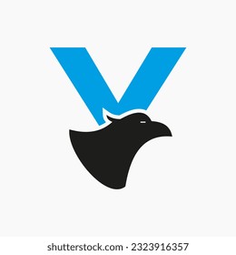 Letter Y Eagle Logo Design. Transportation Symbol Vector Template