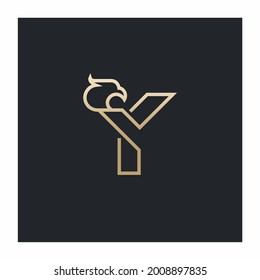 Letter Y Eagle Logo , Initial Premium Design