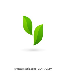 Letter Y eco leaves logo icon design template elements 