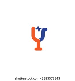 letter Y and electric vector, can be use on all media, because made with high resolution