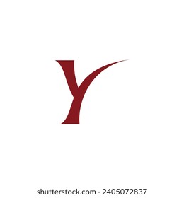 Letter Y elegant geometric symbol simple logo vector