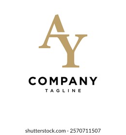 Letter A Y Elegant Monogram Logo Icon Vector