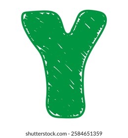 The letter Y of the English alphabet. A children's alphabet with hand-drawn letters. The ABC. For educational banners, kindergartens, and book covers