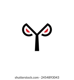 letter Y eye simple vector logo symbol