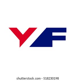 letter Y and F logo vector