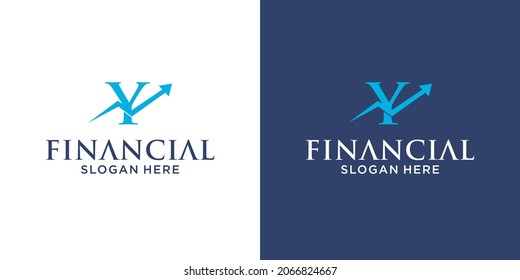 Letter Y financial accounting logo design