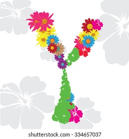 Letter Y flower