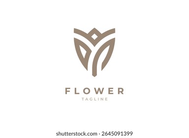 Letter Y Flower Logo, Letter Y with Flower combination, vector illustration