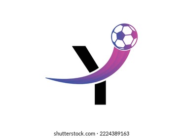 Letter Y Football Logo Design Vector Template. Football Club Symbol. business, and company identity.
