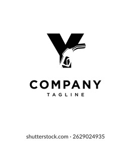 Letter Y Fuel Nozzle Logo Icon Vector