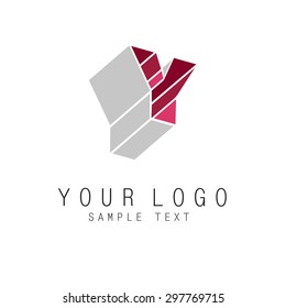 Letter Y, geometric colorful 3d style icon, element for corporate identity. Vector EPS10