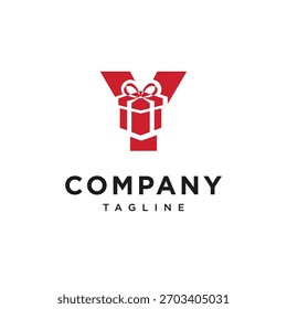Letter Y Gift Box Logo Icon Vector