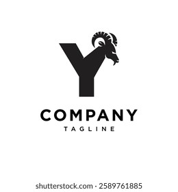 Letter Y Goat Logo Icon Vector