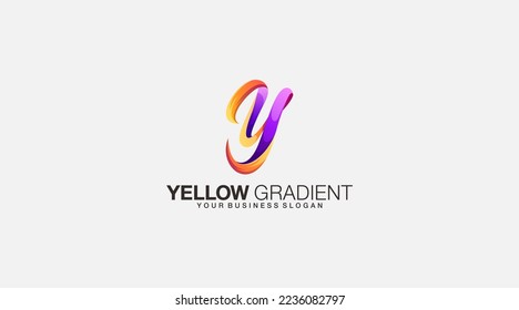 Letter y gradient logo design vector icon template